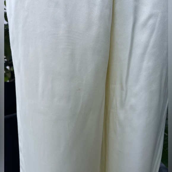 Zara Flared Silky Pants in Ivory/ Off- white/ Cream Color, M - Picture 11 of 12